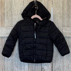 Cat & Jack Black Puffer Jacket for Kids sz 2T